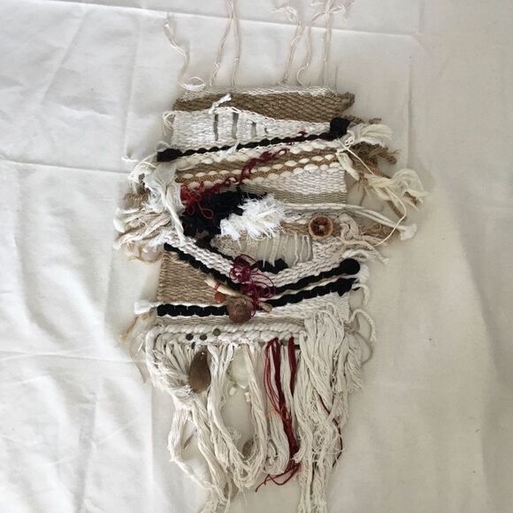 OOAK handmade woven wall hanging earth tones. A0005 - Picture 1 of 10